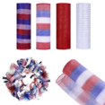 thumbnail image 4 of Decor Mesh,10 Inch x 30 Feet Decor Mesh Ribbon with Metallic Foil Deco Mesh Wreath Supplies Ribbon Mesh Roll for Spring Wreaths, Swags, Craft, Party Decoration, 4 of 6