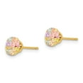 thumbnail image 2 of Madi K 14k  Multi-color CZ 6mm Post Earrings, 2 of 5