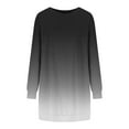 thumbnail image 4 of pstuiky Dresses for Women, Women Long-Sleeved Sweatshirt Loose Crew Neck Dress Printed Hoodie Dress Jumper Dress with Pockets Leisure Black XXL, 4 of 5