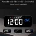 thumbnail image 2 of Billuyoard Reloj despertador electrónico Digital LED temperatura Control de voz de inteligente recargable Snooze relojes de oficina en casa Electrodomésticos Negro Billuyoard HA083552-02B, 2 of 6