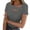 Dark Gray, variant on Kovlvoll Womens Tops Short Sleeve Cutout Neck Ribbed Slim Fitting Comfy Shirts Fashion Basic Tees Going out Top