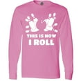 thumbnail image 3 of Inktastic How I Roll Bowling Long Sleeve T-Shirt, 3 of 5