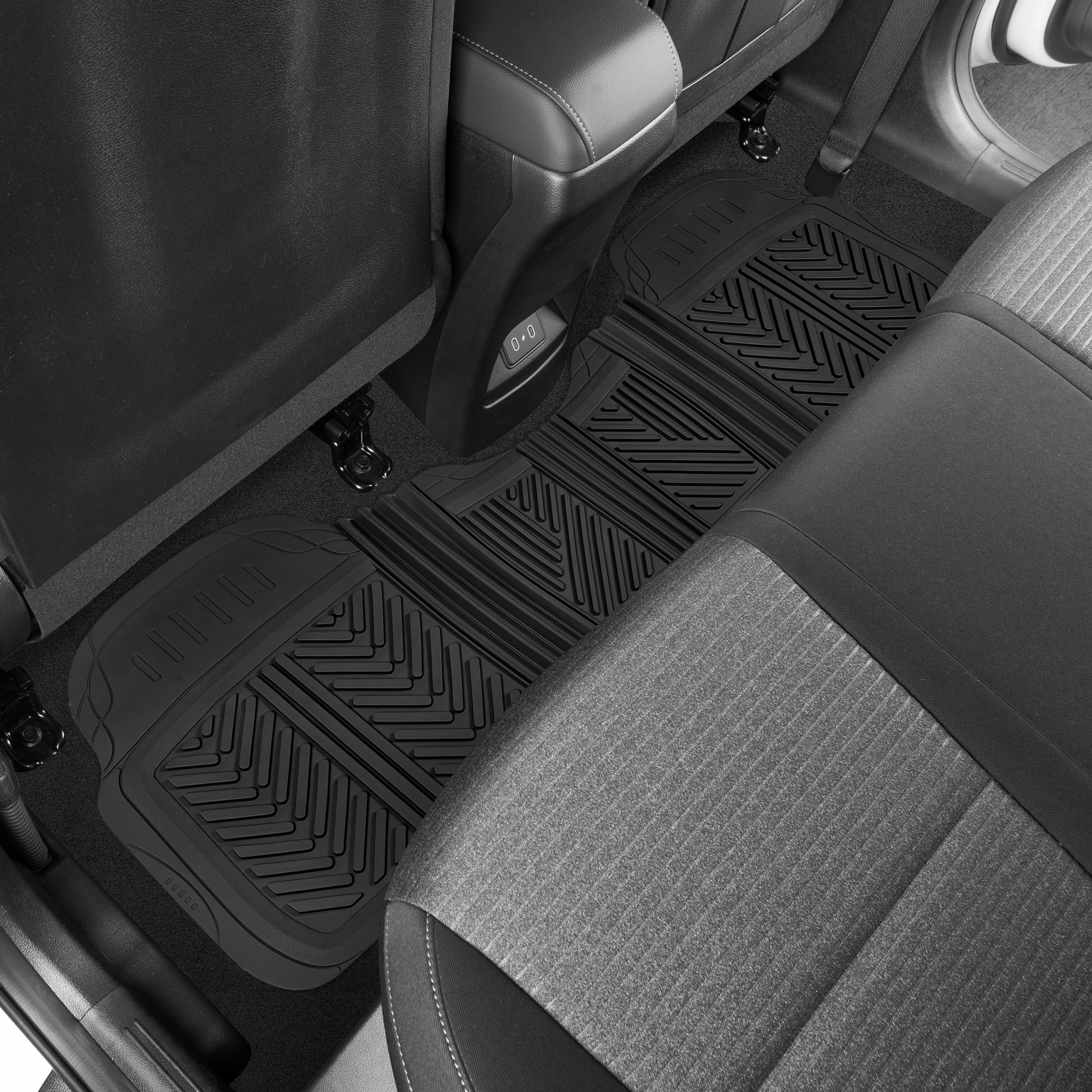Motor Trend FlexTough 3-Piece Rubber Floor Mats, Black photo 8
