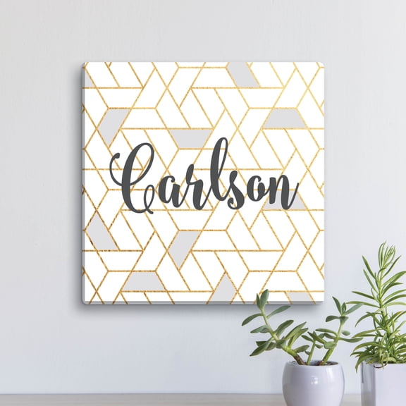 Personalized Geometric 12 x 12 Canvas