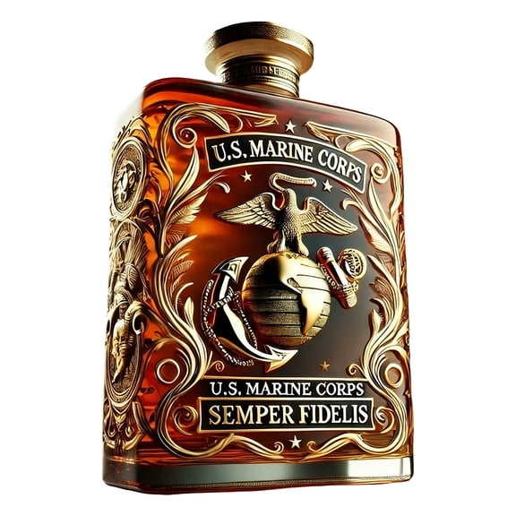 250 Anniversary Whiskey Bottle, 250th Anniversary Whiskey Decanter, We The People Whiskey Glass, 1776-2026, Glass, Amber Brown, 7.6x6.6 Inches