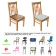 thumbnail image 5 of Pioneer Flower Seat Covers for Dining Room Chairs Set Of 4,Stretch Printed Washable Chair Seat Cover with Elastic Ties and Button,Removable Waterproof Couch Cushion Covers, 5 of 6