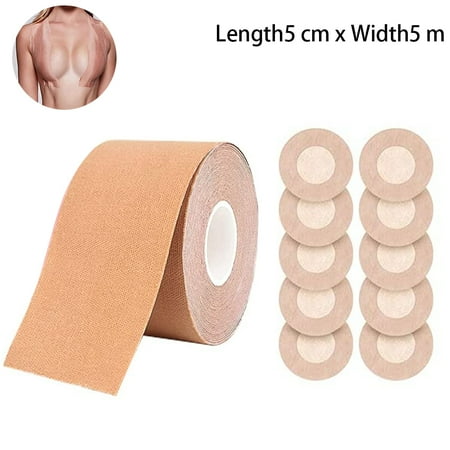 

1 pcs Boobs Tape - Breast Lift Tape and Disposable Round Nipple Cover Push up Boob Adhesive Bra