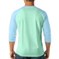 thumbnail image 5 of Men’s Three Quarter Sleeve Sport T-Shirt Baseball Style Casual Cotton Top, 5 of 7