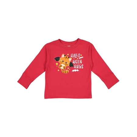 

Inktastic Halloween Hugs with Cute Vampire Cat Bat Gift Toddler Boy or Toddler Girl Long Sleeve T-Shirt