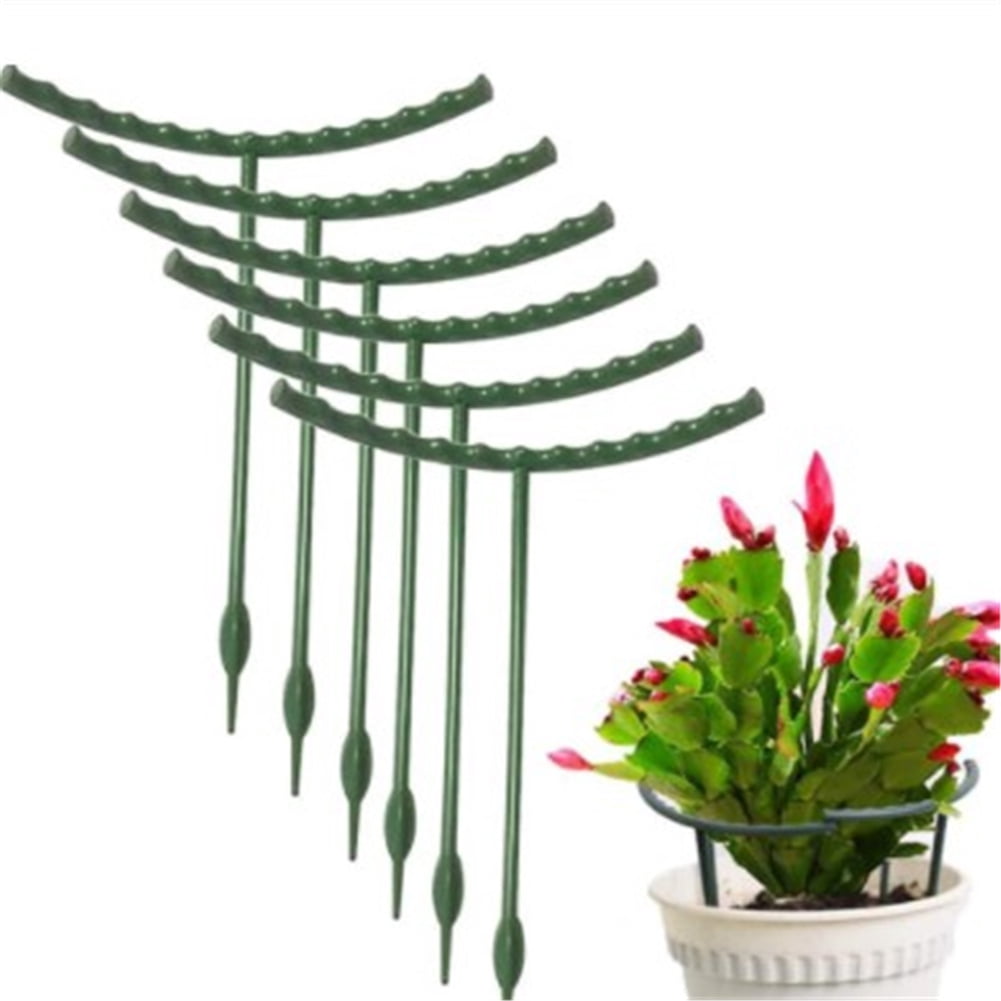 M optimized 6pcs Plant Support Ring Metal Half Round Plant Stakes For Flowers Vegetables Indoor Leaf Plants (14.5 X 15.0 Cm)