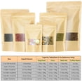 thumbnail image 3 of 50Pcs 10x15cm Kraft Paper Bag Zip Lock Zipper Stand Up Food Plastic Bag Large Pouches With Notch and Matte Window, 3 of 6