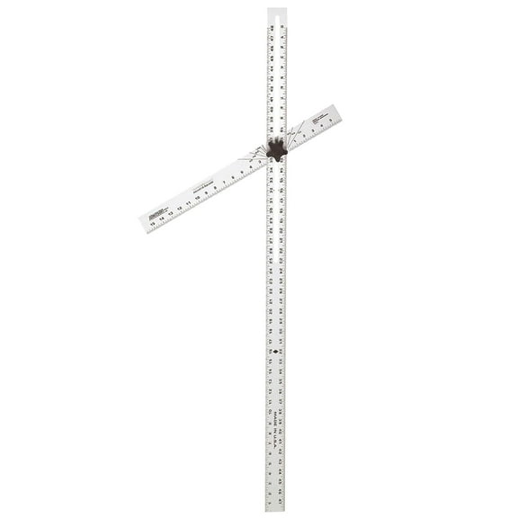 Johnson Level & Tool ADS48 Adjust-A-Square Heavy Duty Aluminum Adjustable T-Square, 48", Silver, 1 Square