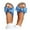 Blue, variant on Slides Dress Sandals for Women 2025 Bow Knot Beach Summer Casual Cork Sole Slip on Flats Dressy Sandals
