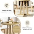 thumbnail image 6 of Tribesigns Small Round Dining Table for 2-4 People,  31.5-Inch Farmhouse Kitchen Table with Sturdy  Base for Dining Room, Small Space, 6 of 7