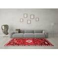 thumbnail image 3 of Ahgly Company Machine Washable Indoor Square Persian Red Traditional Area Rugs, 5' Square, 3 of 4