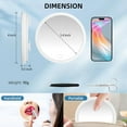 thumbnail image 4 of GoXteam 30X Magnifying Mirror with Lights, 30X Magnified Mirror with 3 Color Lighting Adjustable Brightness, 4" Travel Magnification with 3 Suction Cups - Includes Tweezers & Scissors, White, 4 of 7