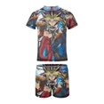thumbnail image 5 of Yu-Gi-Oh Boys 2-Piece Swimsuit Set, Short Sleeve Rash Guard & Swim Trunks, 5 of 7
