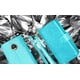 Moto Z2 Play Case, Moto Z2 Play Case Paillettes Faux Cuir Flip Porte-Cartes de Crédit Bracelet de Protection Sac à Main Portefeuille Embrayage pour Moto Z2 Play Case - Turquoise – image 4 sur 4