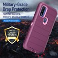 thumbnail image 3 of TASHHAR Moto G Play 2023 Case with Screen Protector Military Grade Full Body Multilayer Drop Shock Protection Rugged Durable for Motorola G Play 2023 Phone - Wine Pink, 3 of 8