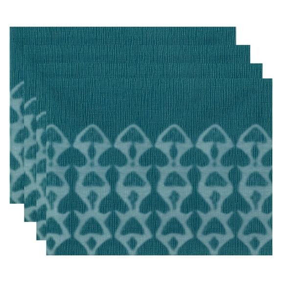 Simply Daisy 18" x 14" Watermark Geometric Print Placemat, Set of 4
