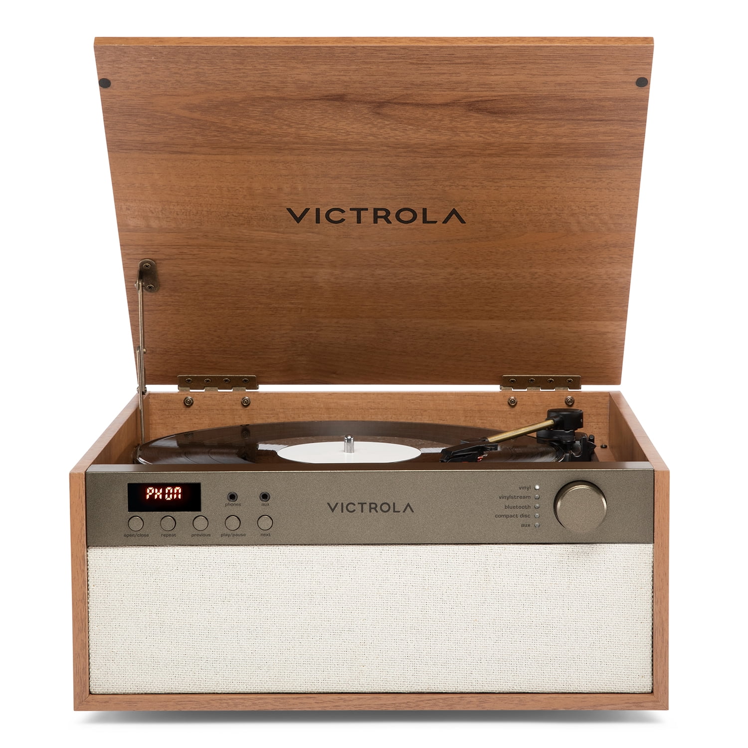 Victrola Venture Vista - 5-in-1 Record Player: Turntable, CD Player, Bluetooth, and VINYLSTREAM