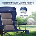 thumbnail image 4 of Silla de camping LET'S CAMP de gran tamaño, respaldo alto, soporte de 500 kg, 4 of 9