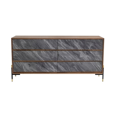 Nova Domus Metcalf - Mid-Century Walnut & Grey Dresser