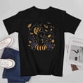 thumbnail image 3 of Funny Cat T-shirt Halloween Short Sleeve Black Shirt Unisex Tees, 3 of 5