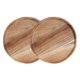thumbnail image 1 of Bandeja de mesa redonda elegante con asas para uso en interiores y exteriores Bandeja para servir de madera de acacia vintage, 1 of 6
