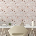 thumbnail image 2 of Ambesonne Woodland Peel & Stick Wallpaper for Home, Scandi Fox Pattern Wild, 13"x36", Pale Mauve Redwood Grey, 2 of 5