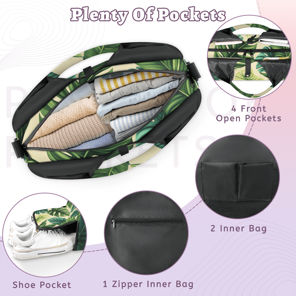 Gym Bag with Yoga Mat Holder and Shoe Compartment Multi-Functional Duffel Bag for Yoga, Gym ,Travel, Sports, Work