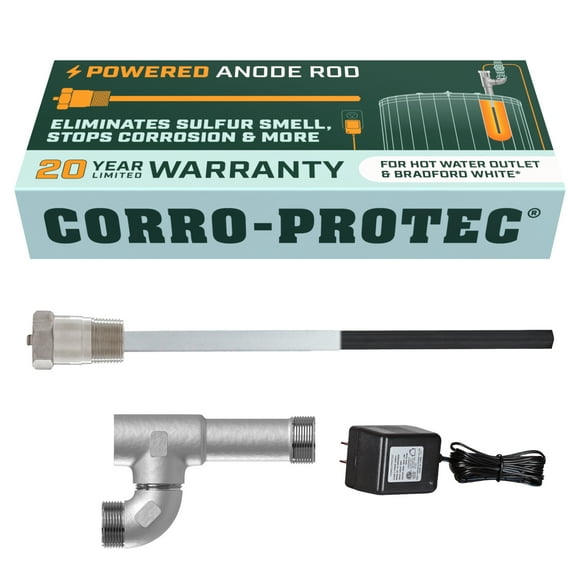 Corro-Protec 10-120 Gal. Hot Water Outlet Powered Anode Rod (Fits most brands including Bradford White*)