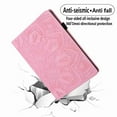 thumbnail image 3 of Dteck Case for 6.8" Amazon Kindle Paperwhite 11th 2021 Embossed Premium PU Leather Book Wallet Cover with Auto Wake/Sleep Floral Folio Stand with Multi-Angle Viewing Elastic Strap, Pink, 3 of 5