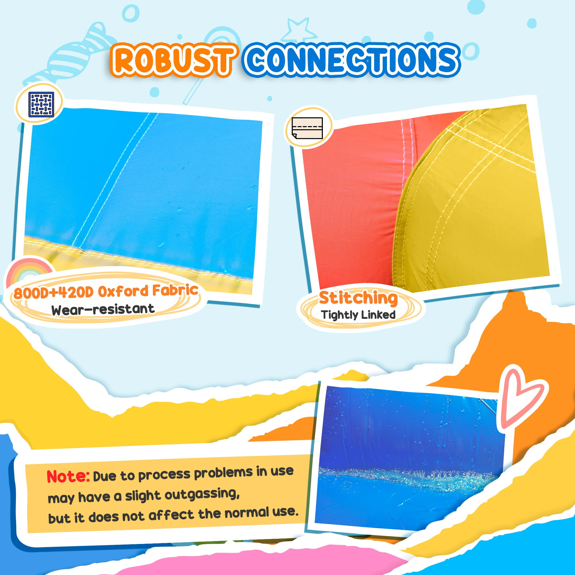 Kids 4-in-1 Inflatable Water Slide Bounce House with 2 Slides, Climbing Wall, Trampoline & Splash Pool, Air Blower Included