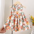 thumbnail image 2 of Coerni Kids Girls Floral Dress Cartoon Print Sundress Sleeveless A Line Dresses Crewneck Tank Dress Cute Summer Midi Dresses, 2 of 4