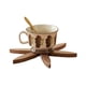 thumbnail image 5 of Posavasos genéricos de madera de nogal, decoración de mesa, regalo, 5 unidades, 5 of 9