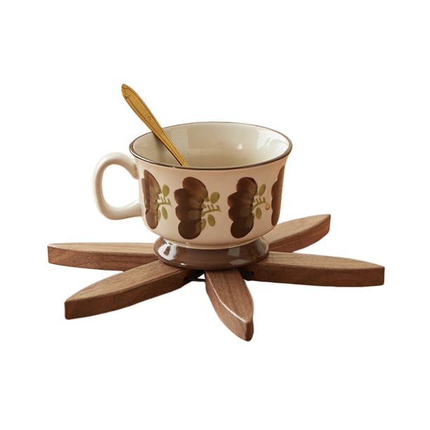 Posavasos genéricos de madera de nogal, decoración de mesa, regalo, 1 unidad