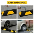 thumbnail image 6 of 2-pack Heavy Duty Rubber Parking Curb, 72 Inch Extra Wide Garage Floor Stopper Professional Parking Lot Stopper w/Yellow Reflective Tape for Vehicles Truck Driveway, 6 of 7