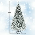 thumbnail image 4 of Patiojoy 7.5 FT Snow Flocked Christmas Tree Hinged Pine Tree with Solid Metal Stand, 4 of 10