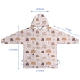 thumbnail image 7 of Pink Boho Bohemia Rainbow Shapes Dots Pattern Blanket Hoodies for Kids 6-13YR Oversize Wearable Blanket Hoodies for Boys Girls Teens, 7 of 7