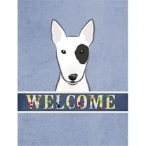 Carolines Treasures BB1395GF Bull Terrier Welcome Flag Garden Size