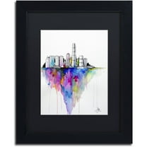 Trademark Fine Art 'Monolith II' Canvas Art by Marc Allante, Black Matte, Black Frame