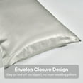 thumbnail image 4 of JML Silky Soft Satin Pillowcases King Set of 2,Wrinkle, Fade, Stain Resistant,20"x 40",Silver Grey, 4 of 5