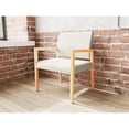 thumbnail image 5 of Pemberly Row Waiting Reception Wide Guest Chair Wood Frame in Beige, 5 of 5