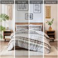 thumbnail image 2 of Hyde Lane Modern Farmhouse Comforter Set King, Boho Tufted Bedding, Cotton Top with Neutral Rustic Style Clipped Jacquard Stripes Bed Sets, 3-Pieces Including Matching Pillow Shams (104" x 90"), 2 of 14