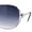 Silver - Smoke, variant on Womens Glitter Button Jewel Ribbon Hinge Metal Butterfly Sunglasses Gold - Black Brown