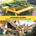 thumbnail image 6 of St. Patrick's Day Table Cloths for 4 Foot Rectangle Tables, Spring Green Truck Clovers Flowers Plaid Patio Waterproof Elastic Fitted Tablecloths, Washable Rectangular Table Cover for Camping, 6 of 8