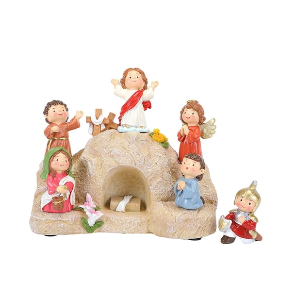 Conjunto de escena de resurrección de Pascua Decoraciones de Pascua Regalos de Pascua Adorno de Pascua Estilo B