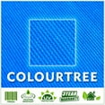 thumbnail image 2 of ColourTreeUSA  Rectangle Sun Shade Sail with Hardware Kit + Cable Ropes HDPE Mesh Fabric Screen Canopy UV Block 190 GSM 14' x 16' - Blue, 2 of 5