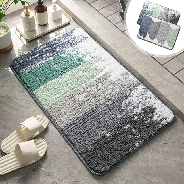 Non-Slip Bathroom Mat, Absorbent Entrance Floor Mat, Durable Rubber Backing, Soft Textured Surface, for Wet Areas, Kitchen Entryway, Water-Resistant, Heavy-Duty Construction, High-Traffic Hzhnb